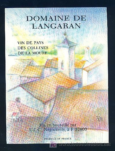 Etiquetas antiguas: ETIQUETA DE VINO DE PINTOR. - Foto 1