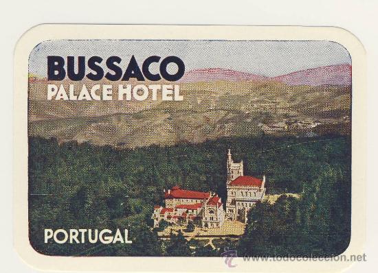 Etiquetas antiguas: Etiqueta Hotel -   PORTUGAL - HOTEL PALACE- BUSSACO- ILUSTRACION FOTOGRAFICA-MEDIDAS  88X 62 mm