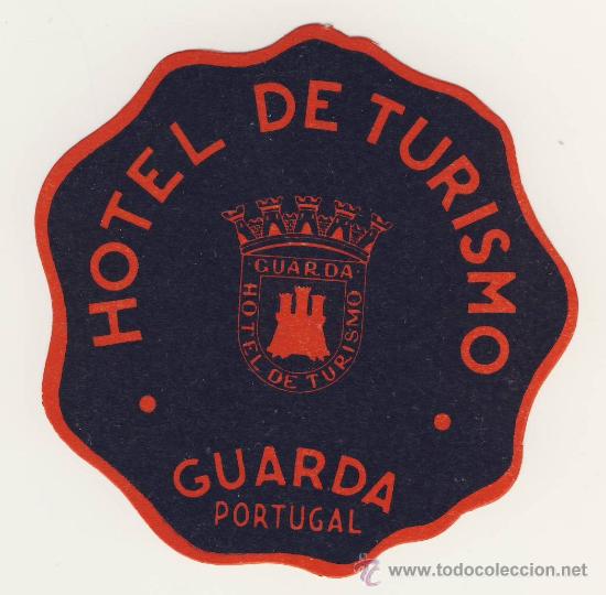 Etiquetas antiguas: Etiqueta Hotel - PORTUGAL- HOTEL DE TURISMO -GUARDA - PORTUGAL-DIAMETRO 80 mm