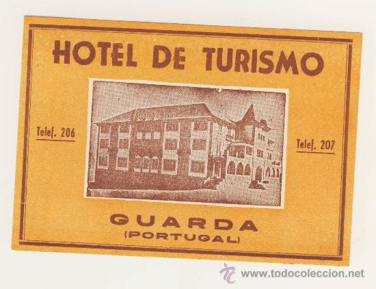 Etiquetas antiguas: Etiqueta Hotel - PORTUGAL  - HOTEL  URGEIRICA - PORTUGAL-ILUSTRACION  -