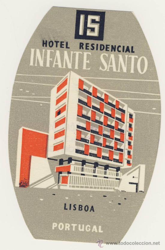Etiquetas antiguas: Etiqueta Hotel -PORTUGAL - HOTEL INFANTE SANTO - PORTUGAL - MEDIDAS DIAMETRO80 65 mm