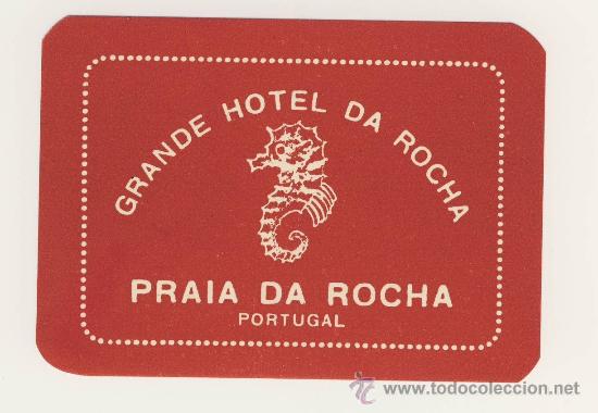 Etiquetas antiguas: Etiqueta Hotel   -PORTUGAL- GRANDE HOTEL DA ROCHA - PORTO- MEDIDAS 90X62 mm