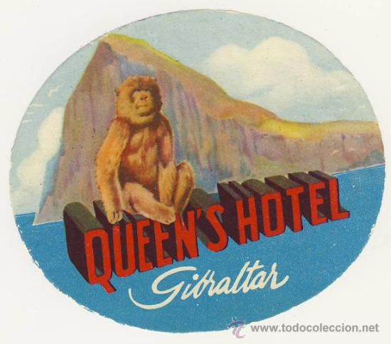 Etiquetas antiguas: Etiqueta Hotel   - QUEEN&acute;S HOTEL- GIBRALTAR