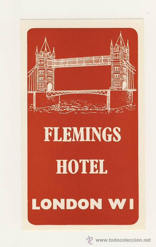 Etiquetas antiguas: Etiqueta Hotel -PICADILLY HOTEL- LONDON .W.1 ,-INGLATERRA-ILUSTRACION