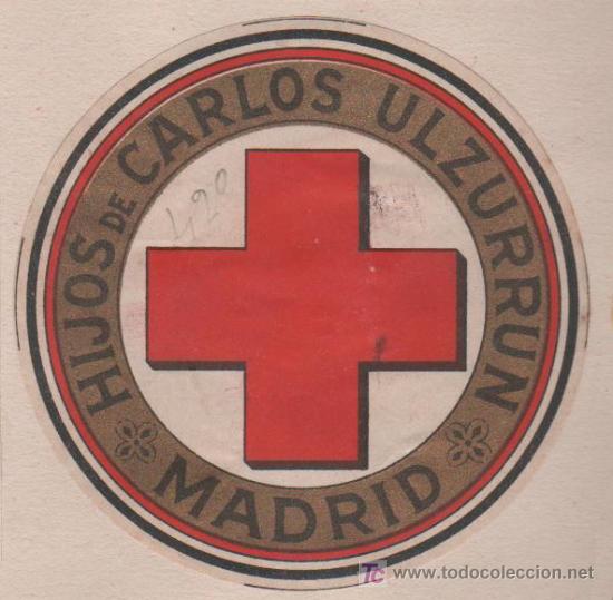 Old Labels: PRECIOSA Y ANTIGUA ETIQUETA HIJOS DE CARLOS ULZURRUN MADRID