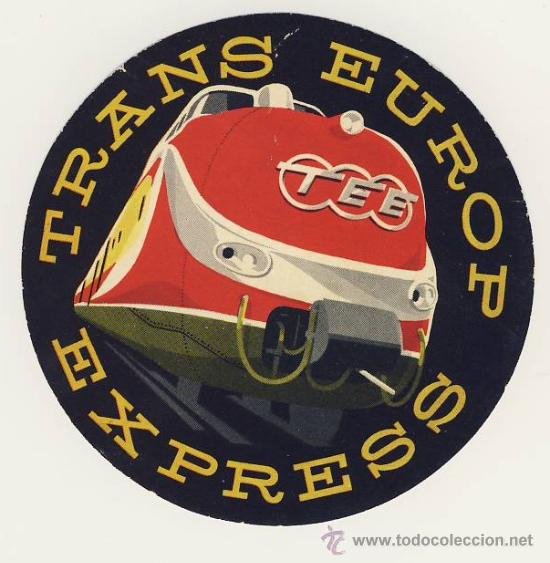 Etiquetas antiguas: Etiqueta  HOTEL- Linea  TRANS EUROPA EXPRES-TEE-