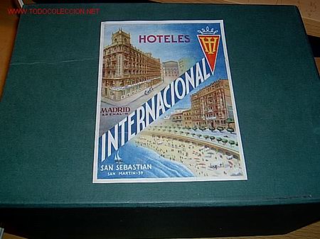 Etiquetas antiguas: ETIQUETA HOTELES   INTERNACIONAL   MADRID- SAN SEBASTIAN