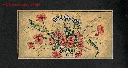 Old Labels: Etiqueta de Jabon SAVON FIN REVEIL DE PRINTEMPS (perfumeria)