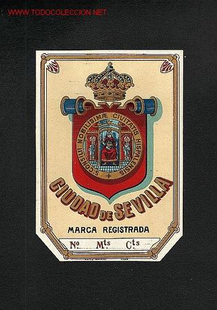 Etiquetas antiguas: Etiqueta de tejidos CIUDAD DE SEVILLA