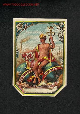 Alte Etiketten: Etiqueta de tejidos de INDUSTRIA CATALANA de Barcelona