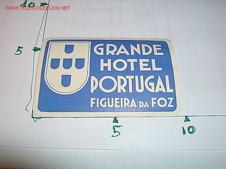Etiquetas antiguas: ETIQUETA HOTEL   PORTUGAL   FIGUEIRA DA FOZ