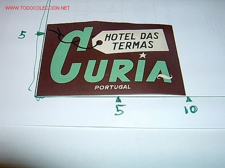 Etiquetas antiguas: ETIQUETA HOTEL   DAS TERMAS   CURIA