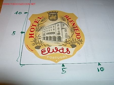 Etiquetas antiguas: ETIQUETA HOTEL   ALENTEJO   ELVAS