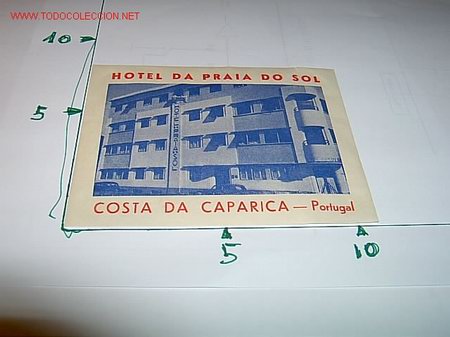 Etiquetas antiguas: ETIQUETA HOTEL   DA PRAIA DO SOL   COSTA DA CAPARICA