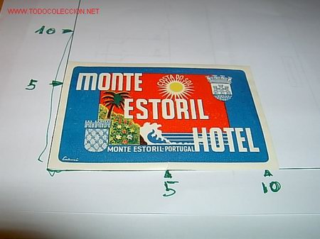 Etiquetas antiguas: ETIQUETA HOTEL   MONTE ESTORIL   MONTE ESTORIL