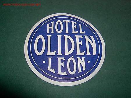 Etiquetas antiguas: ETIQUETA HOTEL  GOLDEN    LE&Oacute;N