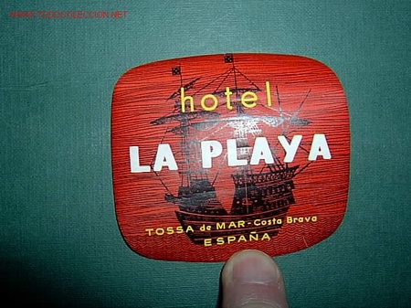 Etiquetas antiguas: GERONA  - TOSSA DE MAR - ETIQUETA HOTEL  LA PLAYA - COSTA BRAVA