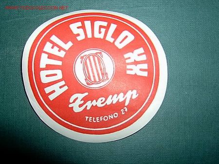 Etiquetas antiguas: LERIDA - TREMP - ETIQUETA HOTEL  LA CANONJA-