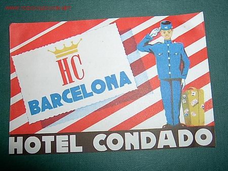 Etiquetas antiguas: BARCELONA - ETIQUETA HOTEL CONDADO-  CATALU&Ntilde;A