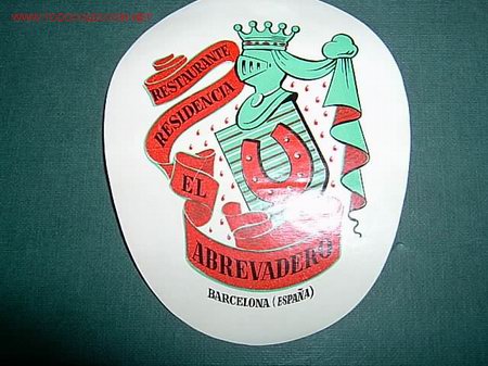 Etiquetas antiguas: BARCELONA - ETIQUETA HOTEL ABREVADERO-  CATALU&Ntilde;A