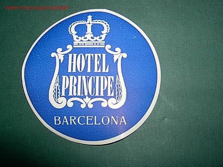 Etiquetas antiguas: BARCELONA - ETIQUETA HOTEL PRINCIPE -  CATALU&Ntilde;A
