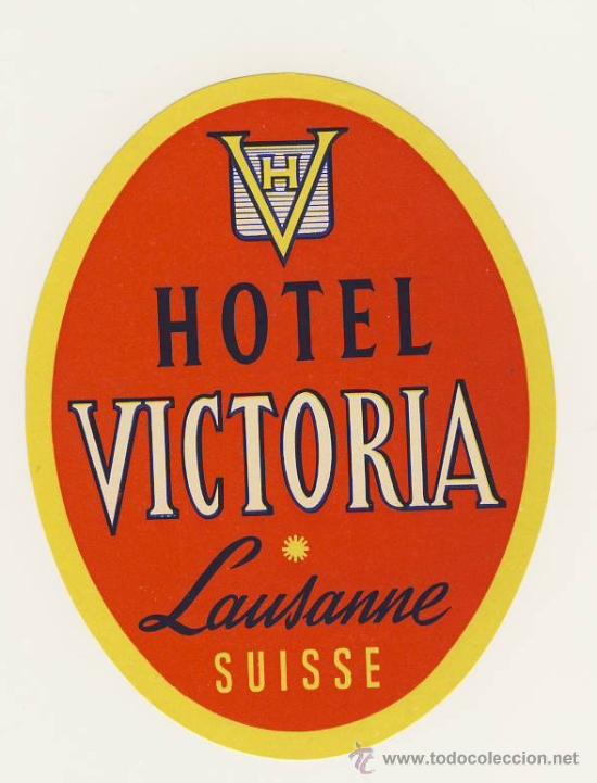 Etiquetas antiguas: Etiqueta HOTEL  MONTANA-LAC -LAUSANNE- SUIZA-  Medidas Oval 120 X 90 mm