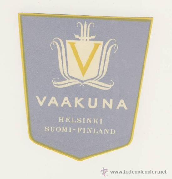 Etiquetas antiguas: Etiqueta Hotel-FINLANDIA-   HOTEL  VAAKUNA- HELSINKI-