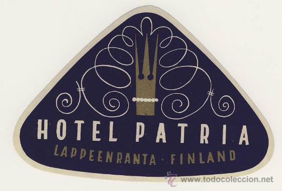 Etiquetas antiguas: ETIQUETA HOTEL-  CODAN -KOBENHAVN-FINLANDIA-IRREGULAR-90 X 130  mm