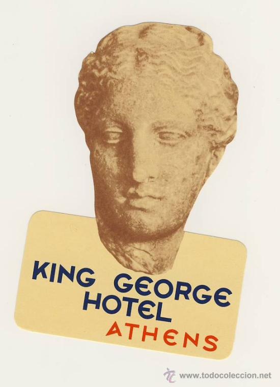 Etiquetas antiguas: ETIQUETA HOTEL - KINGS PALACE - ATENAS-GRECIA-TROQUELADA