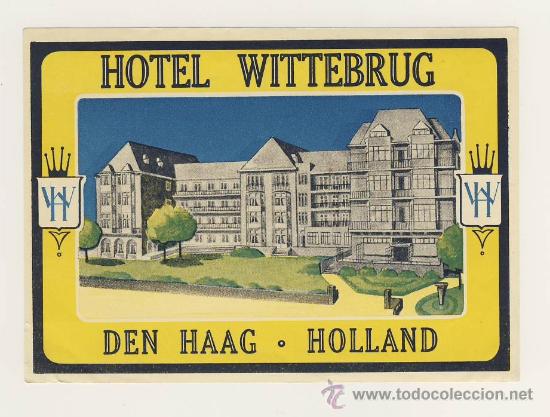 Etiquetas antiguas: Etiqueta Hotel   -  HOTEL DU PASSAGE- DEN-HAAG-HOLANDA-ILUSTRACION FOTOGRAFICA-MEDIDAS  100 X 140  m