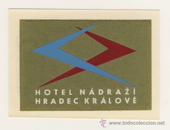 Etiquetas antiguas: Etiqueta Hotel   -  HOTEL  N&Aacute;DRAZ&Iacute;- HRADEC KR&Aacute;LOV&Eacute; -CESKE- CHESCOLOVAQUIA-ILUSTRACION