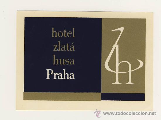 Etiquetas antiguas: Etiqueta Hotel   -  HOTEL  ZLATA.-CADENA HUSA-   PRAHA- CSSR-CHESCOLOVAQUIA - MEDIDAS 85 X120   mm