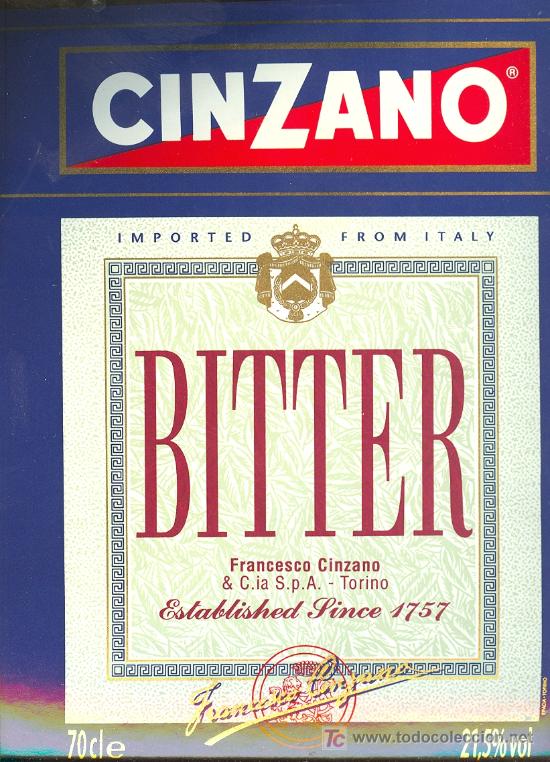 Etiquetas antiguas: ETIQUETA CINZANO - Foto 1