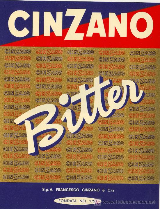 Etiquetas antiguas: ETIQUETA CINZANO - Foto 1