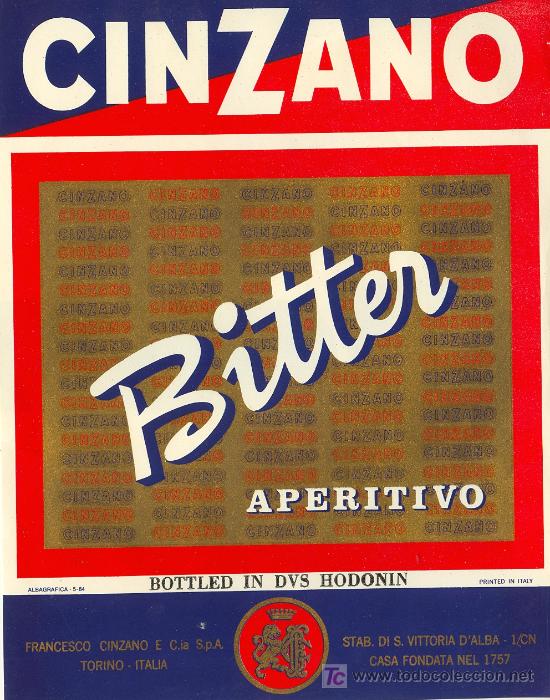Etiquetas antiguas: ETIQUETA CINZANO - Foto 1