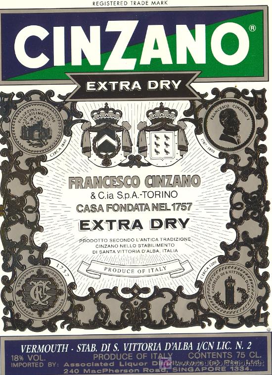 Etiquetas antiguas: ETIQUETA CINZANO - Foto 1