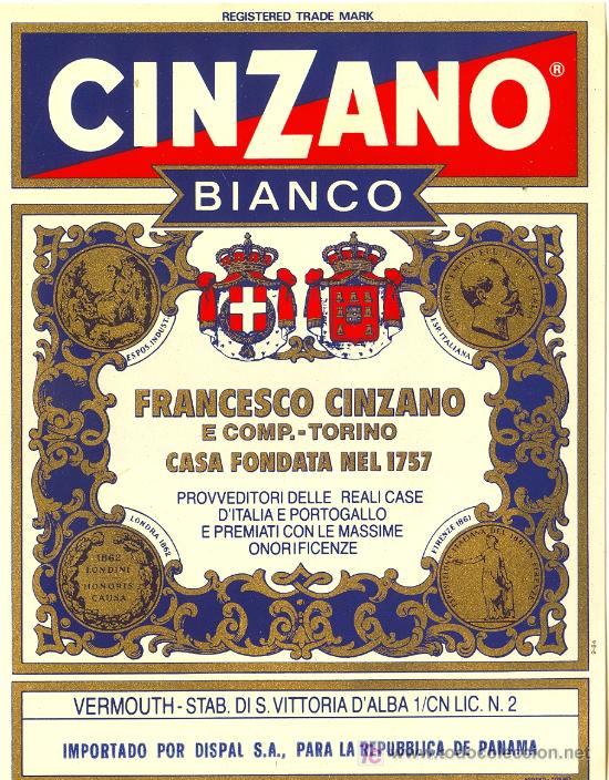 Etiquetas antiguas: ETIQUETA CINZANO - Foto 1