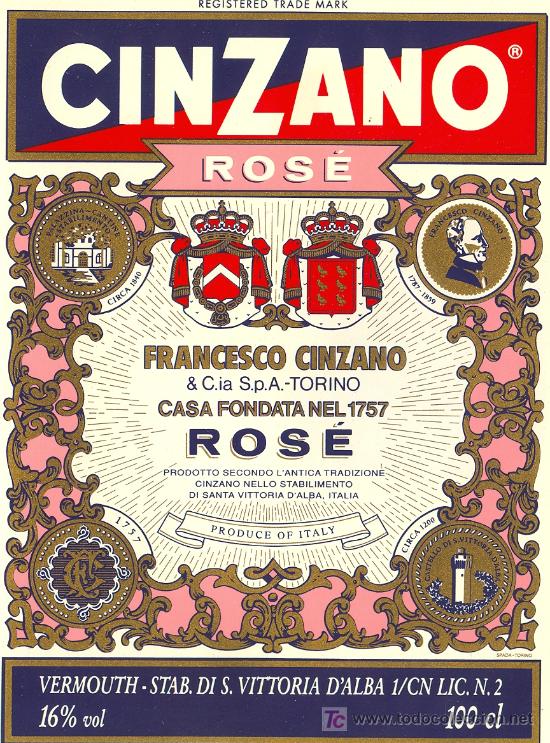 Etiquetas antiguas: ETIQUETA CINZANO - Foto 1