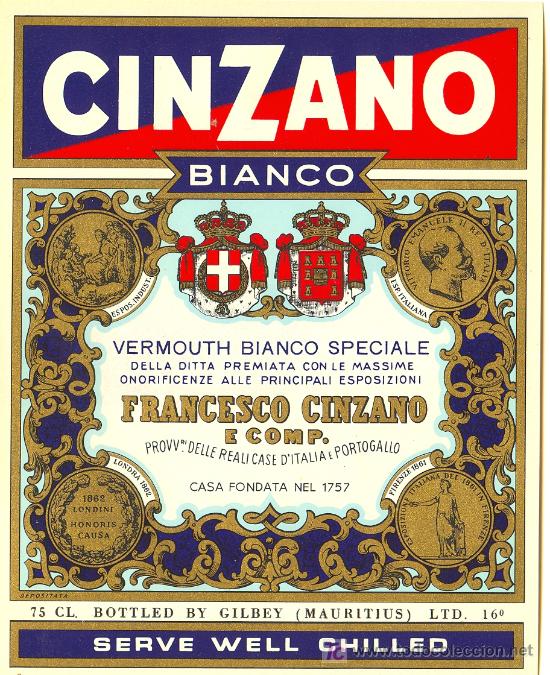 Etiquetas antiguas: ETIQUETA CINZANO - Foto 1