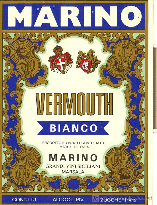 Etiquetas antiguas: ETIQUETA MARINO - Foto 1