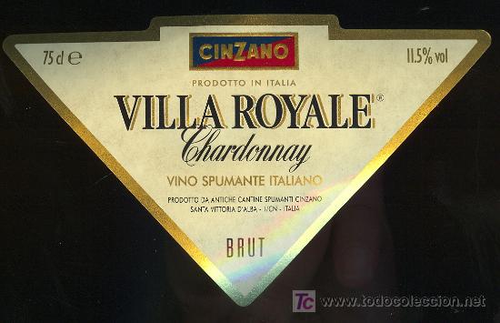 Etiquetas antiguas: ETIQUETA CINZANO. CHARDONNAY - Foto 1