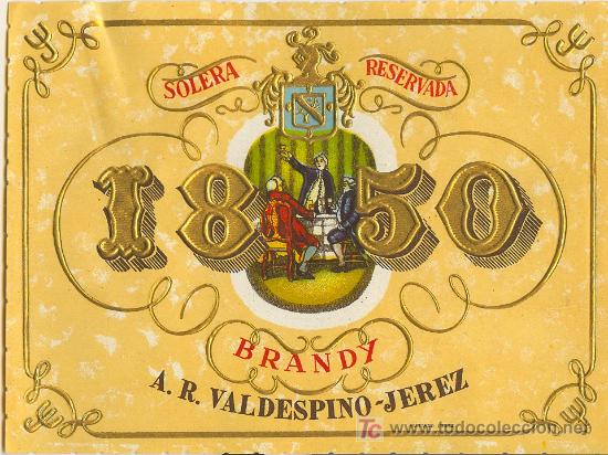 Etiquetas antiguas: ETIQUETA DE BRANDY - Foto 1