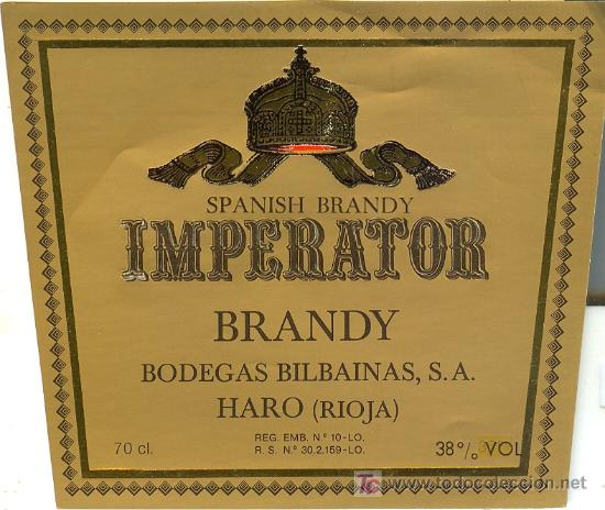 Etiquetas antiguas: ETIQUETA DE BRANDY - Foto 1