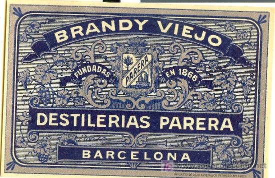Etiquetas antiguas: ETIQUETA DE BRANDY - Foto 1
