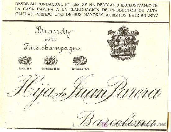 Etiquetas antiguas: ETIQUETA DE BRANDY - Foto 1
