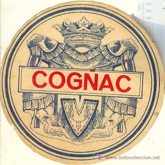 Etiquetas antiguas: ETIQUETA ANTIGUA DE COGNAC - Foto 1