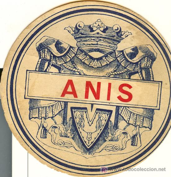 Alte Etiketten: ETIQUETA ANTIGUA DE ANIS