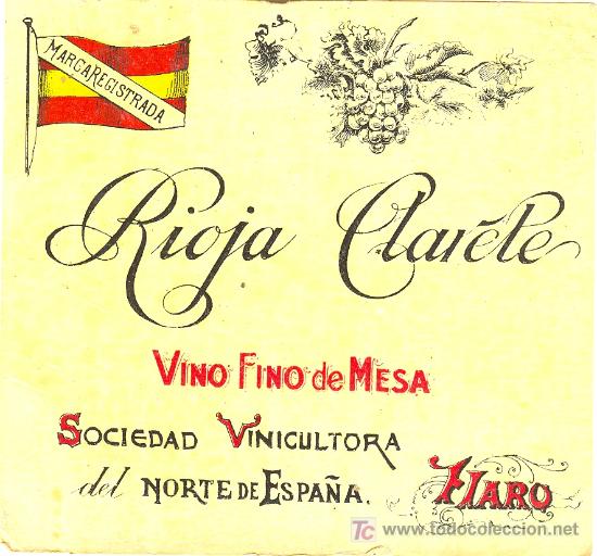Etichette antiche: ETIQUETA ANTIGUA DE VINO RIOJA CA&Ntilde;ETE
