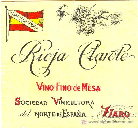 Etichette antiche: ETIQUETA ANTIGUA DE VINO RIOJA CA&Ntilde;ETE