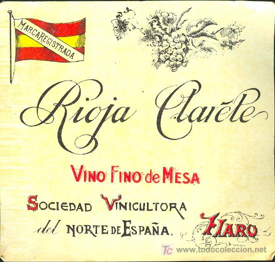 Etichette antiche: ETIQUETA ANTIGUA DE VINO RIOJA CA&Ntilde;ETE